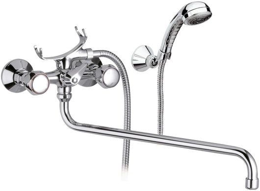 Rubinetto vasca esterno con doccia e canna lunga - serie 1000-2000