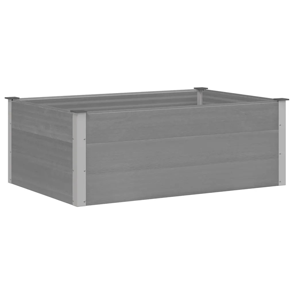 Letto Rialzato da Giardino in WPC 150x100x54 cm Grigio 43609