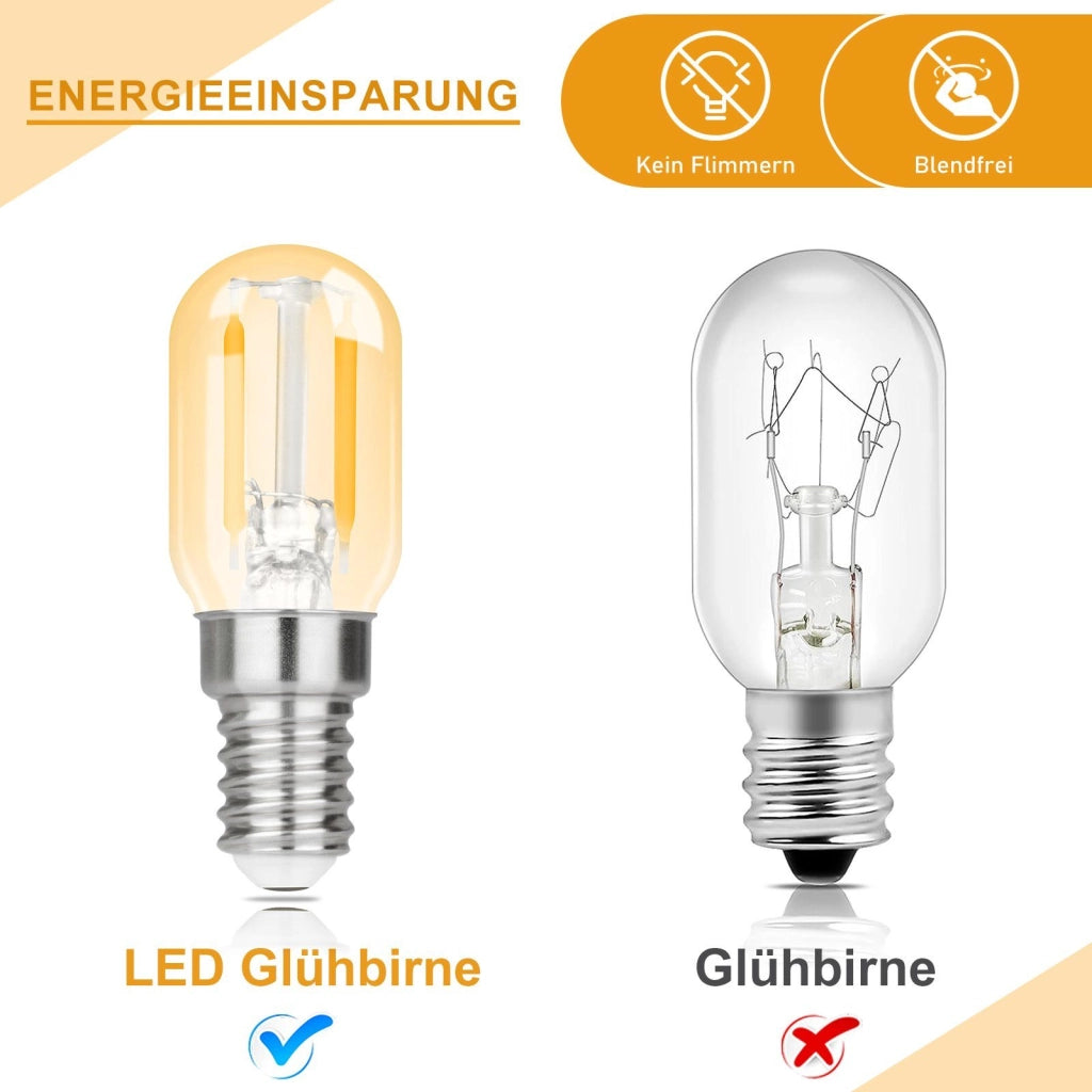 ZMH Confezione da 2 Lampadine LED E14 T22 Vintage 2W Retro 2700K Bianco Caldo Lampada a Risparmio Energetico E14