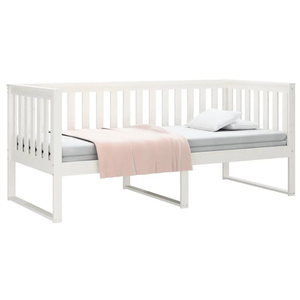 Dormeuse senza Materasso Bianca 90x190 cm Legno Massello Pino 820882