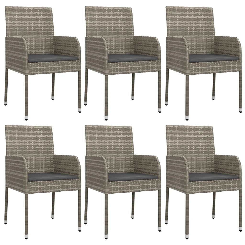 Set da pranzo da giardino in rattan grigio da 7 pezzi e cuscini 02_0014896
