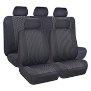 COPRISEDILE 'GOLDEN BLU' set da 9 pezzi - 4 sedili + 5 poggitesta  - Senza Marca
