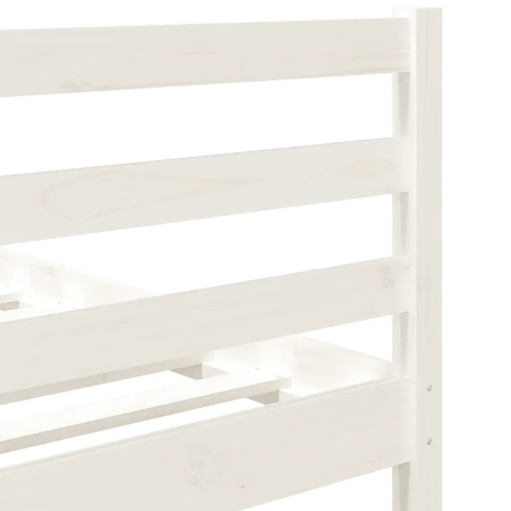 Giroletto-Struttura Letto Bianco 90x190 cm Single in Legno Massello 824120