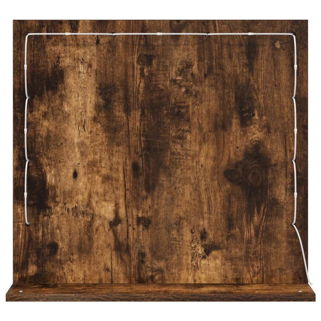 Specchio da Vanit¨¤ Rettangolare Rovere fum¨¦ 60 x 55 x 18 cm