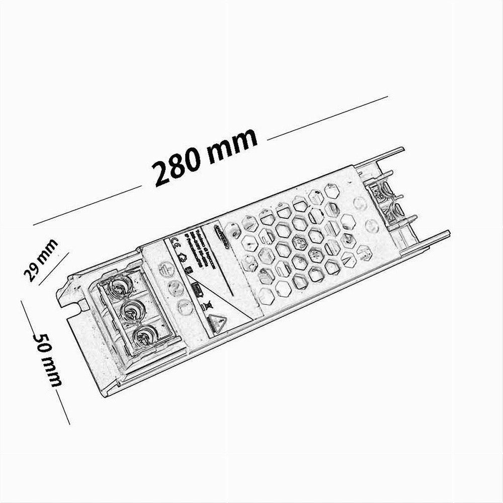 Trade Shop - Alimentatore Slim Stabilizzato 12v 300watt Switch Trasformatore Led Fhyla300w12v -