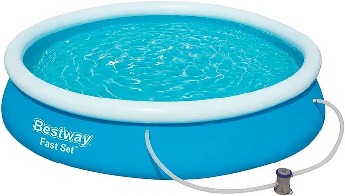 Bestway Piscina Fuoriterra Tonda Autoportante Gonfiabile Rotonda con Pompa 366X76