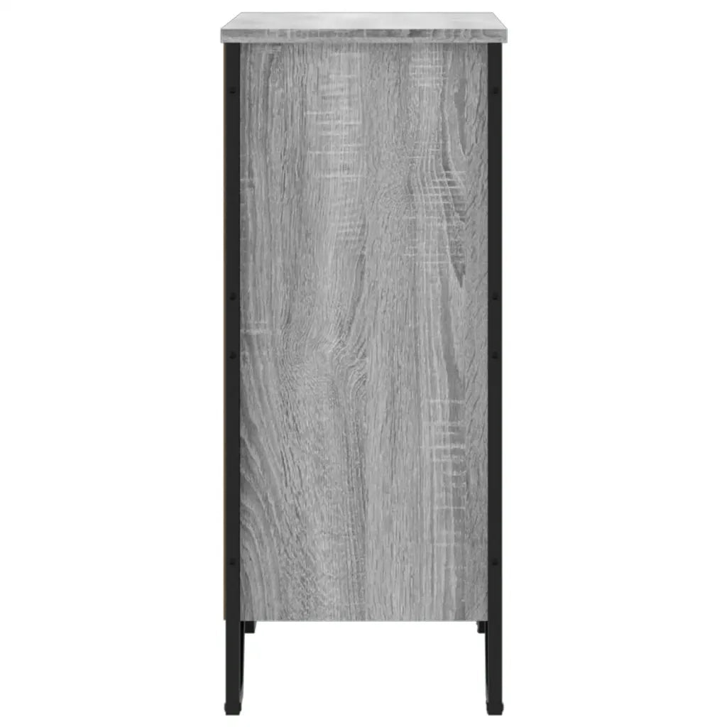 Libreria-Scaffale per Libri-Mobile di Stoccaggio Grigio Sonoma 80x31x74,5 cm in Legno Multistrato
