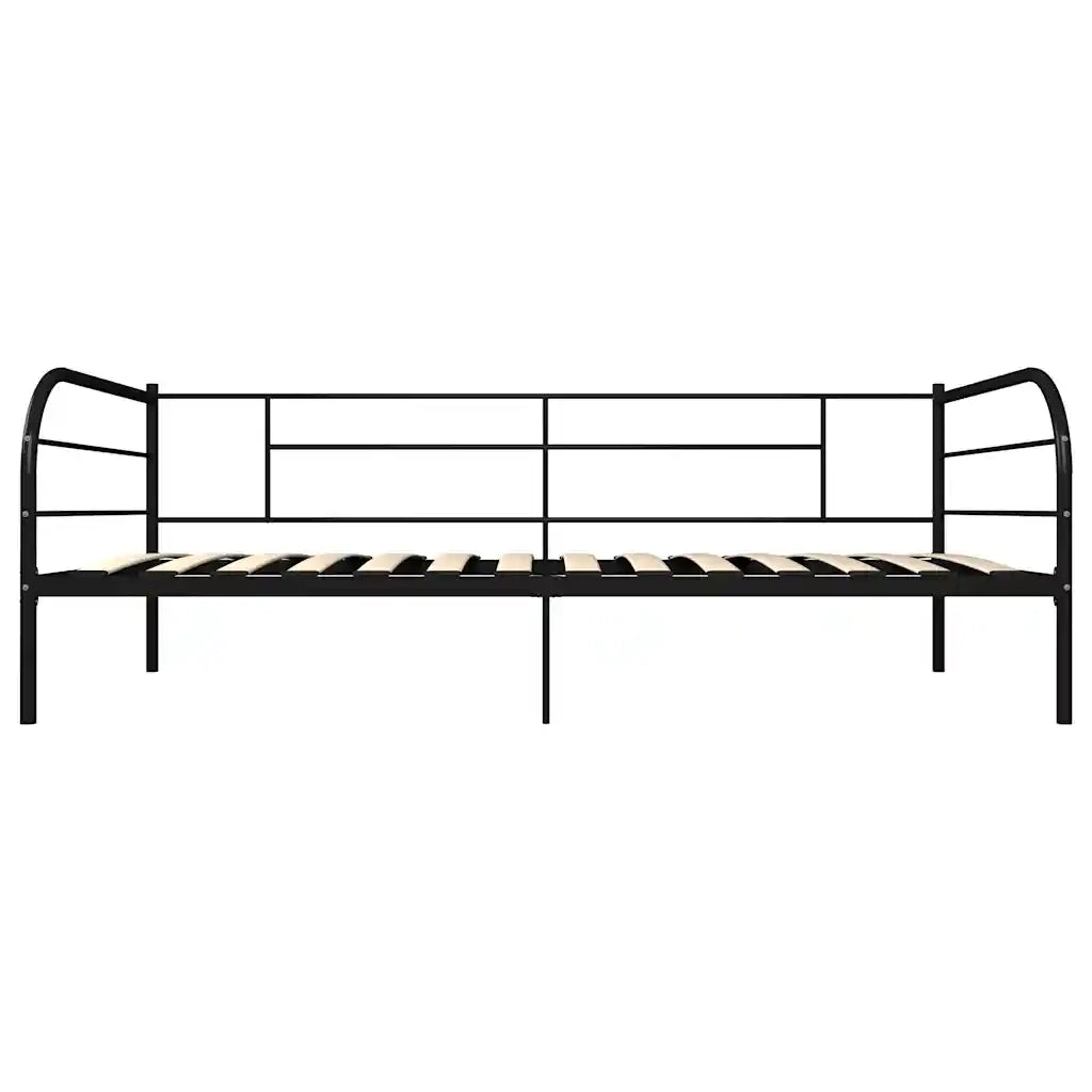 Telaio Divano Letto Nero in Metallo 90x200 cm
