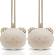Set di conservazione per pennelli da cibo in silicone - conservazione per pennelli da cibo - design panda - privo di BPA - conservazione sicura per pennelli da cibo - accessori per bambini di alta qualità per bambini e neonati (set da 2)