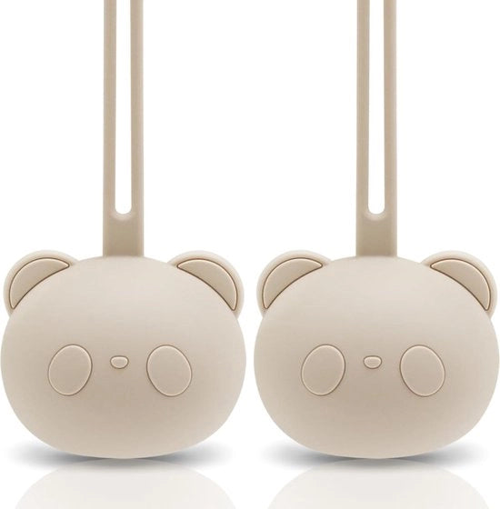 Set di conservazione per pennelli da cibo in silicone - conservazione per pennelli da cibo - design panda - privo di BPA - conservazione sicura per pennelli da cibo - accessori per bambini di alta qualità per bambini e neonati (set da 2)