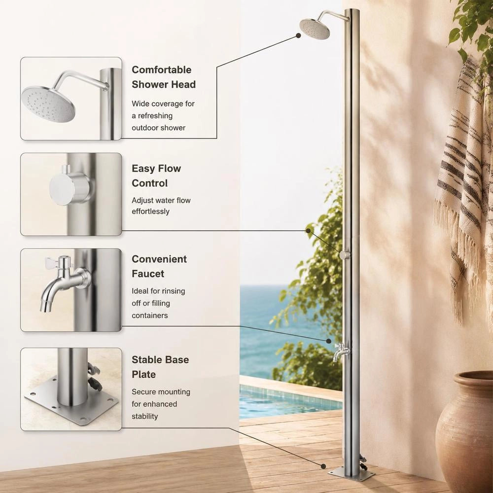 Garden Shower 215 Cm Stainless Steel