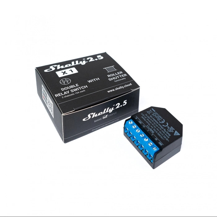 Shelly 2.5 UL interruttore relè Wifi a due canali  220v