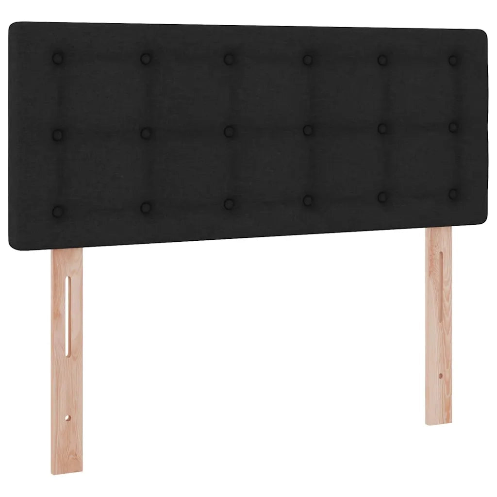 Letto con contenitore e LED con led Nero 120 x 200 cm Tessuto 3371264