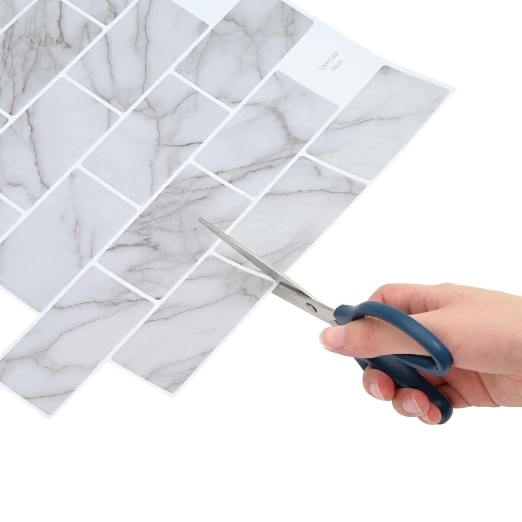 Piastrella subway 10 pz Marmo Bianco 30 x 30 cm CFW3258418
