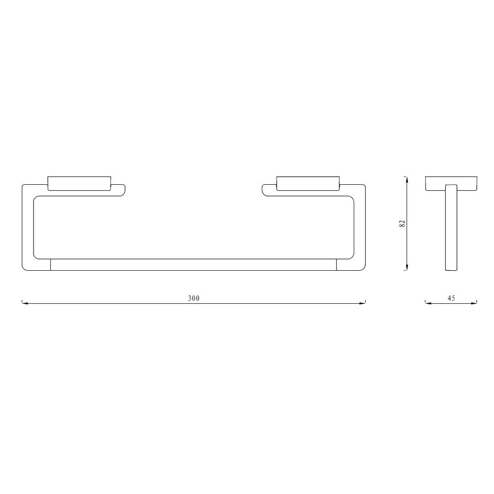 Porta salviette serie cubo a muro 30 cm - fissaggio ad incollo o con viti
