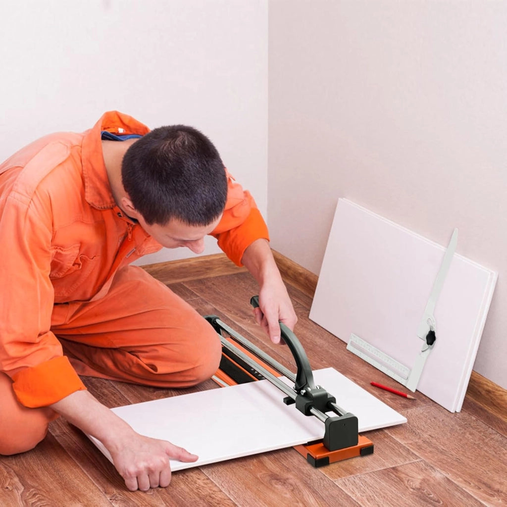 Tagliapiastrelle Manuale Professionale di 61 cm, diagonale di 40,5cm, con scala graduata Precisa rimovibile, rotella di taglio in carburo di tungsteno, per piastre di pavimento e soffitto