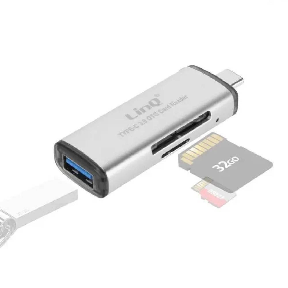 Trade Shop - Lettore Schede Sd/micro-sd Connettore Type-c Funzione Otg Con Usb Femmina Tpc516 -