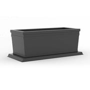 Vaso Fioriera decorativo classico tradizionale 100x47 H38 in polimero resistente antracite per piante per giardini e terrazze - Made in Italy