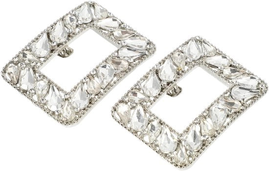 Accessori per scarpe eleganti con strass - 2 pezzi - 60 x 44 mm - accessori per scarpe di alta qualità