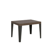 Tavolo allungabile 90/246x90 cm Flame colore noce gambe antracite