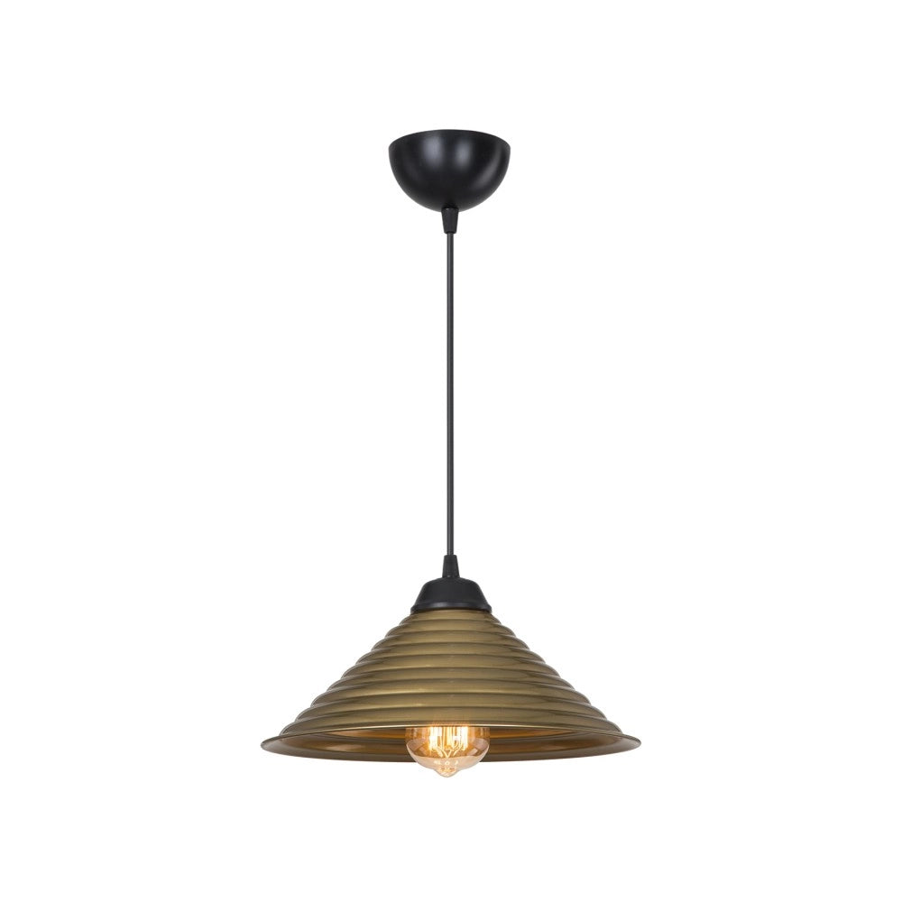 Lampada a sospensione con paralume in metallo bronzo Sava ASZ1619