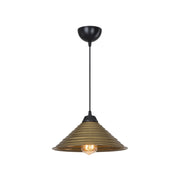 Lampada a sospensione con paralume in metallo bronzo Sava ASZ1619