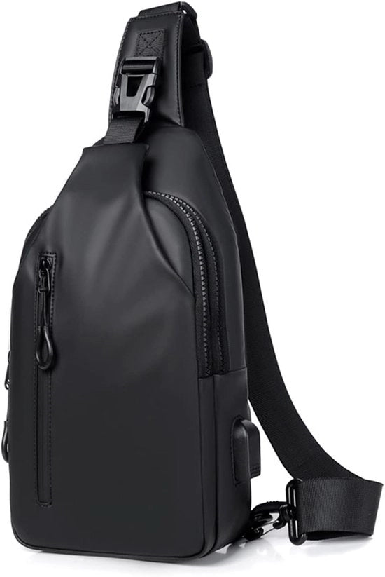 Borsa per Uomo - Grande Capacità - Outdoor e Urban - Con Porta Ricarica - Nero