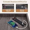 Mobile ad Angolo a 3 Livelli in Legno, Libreria Angolare Aperta con Stazione di Ricarica 9 Cubi 2 Porte USB e 4 Prese, Adatto per Spazi Ridotti, 51x71,5x86 cm (Marrone)