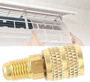Adattatore R410A - Idoneo per climatizzatori - In oro - Idoneo per mini split - 1/4 pollici a 5/16 pollici