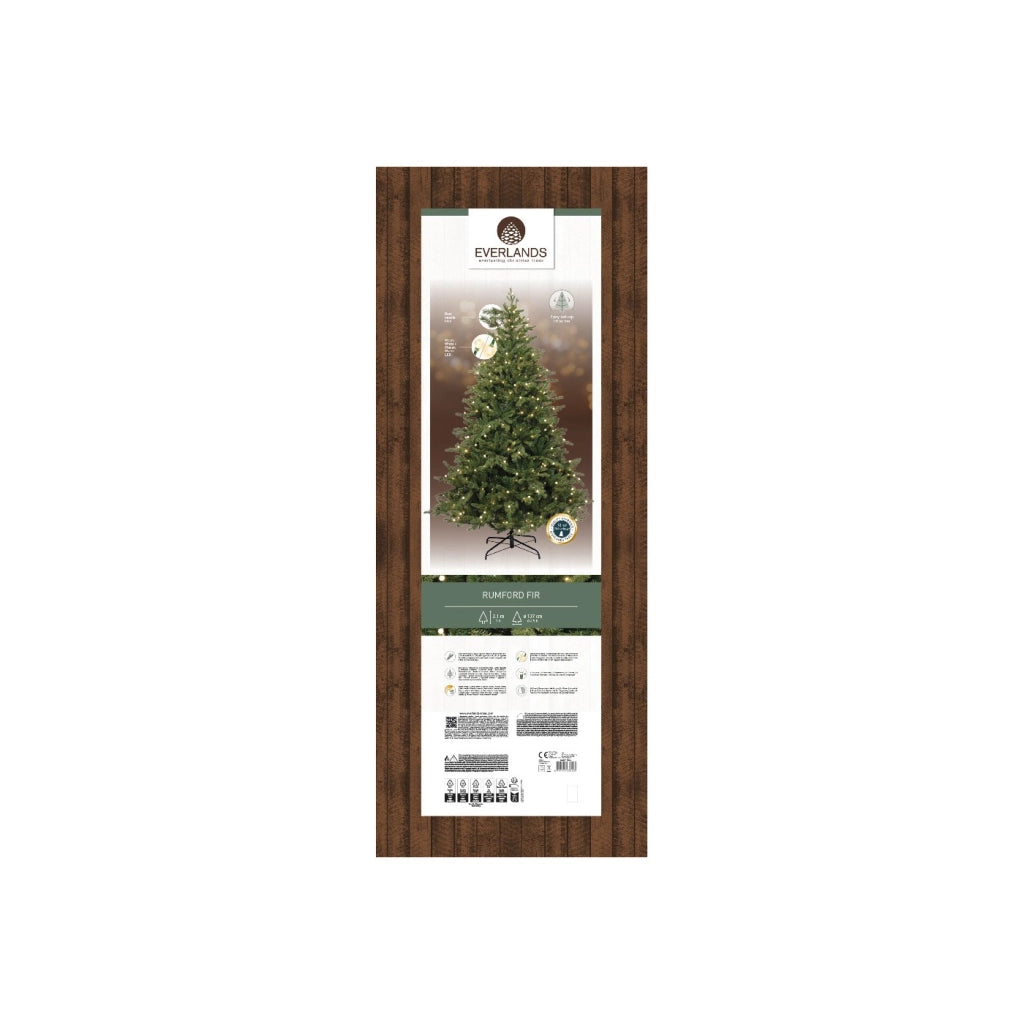 Albero Rumford Fir c/480 LED D137 H210cm verde