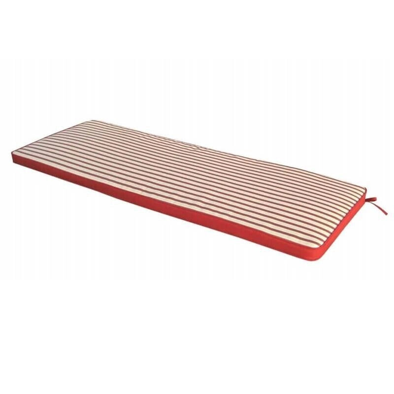 CUSCINO REAL IMBOTTITO A RIGHE BIANCO E ROSSO 170 X 45 CM