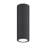 Faretto soffitto moderno nero tubo rigato 20cm GU10