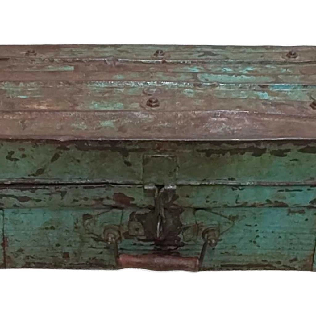 Valigia artigianale in metallo, 67x37x25h cm
