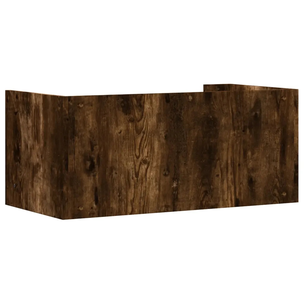 Mensola a Muro Rovere Fumo 70,5x35x30,5 cm Legno Multistrato