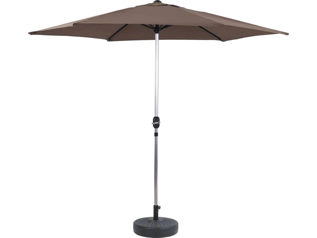 Ombrellone da giardino dritto Alu "Sol" - Rotondo - Ø 3m - Grigio - con zavorra