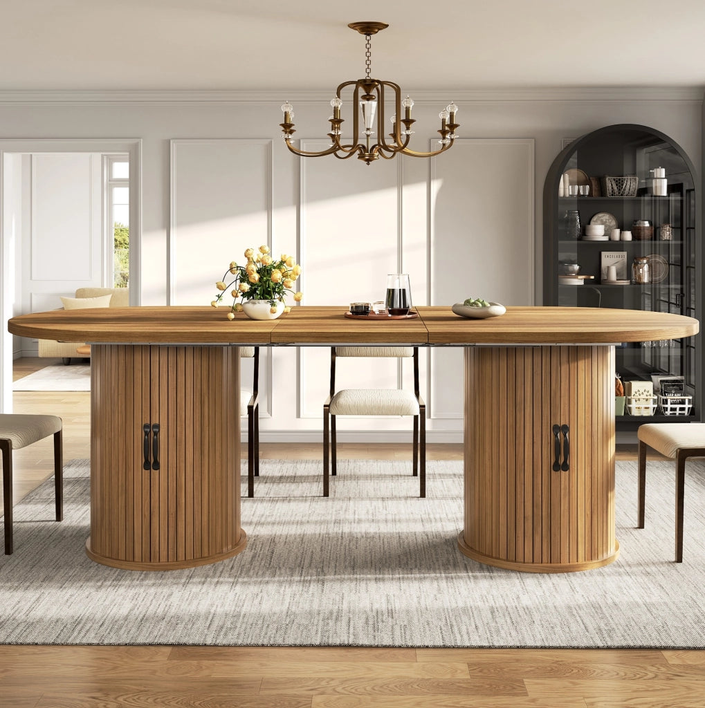 Tavolo da pranzo estensibile 150-190 cm marrone scuro