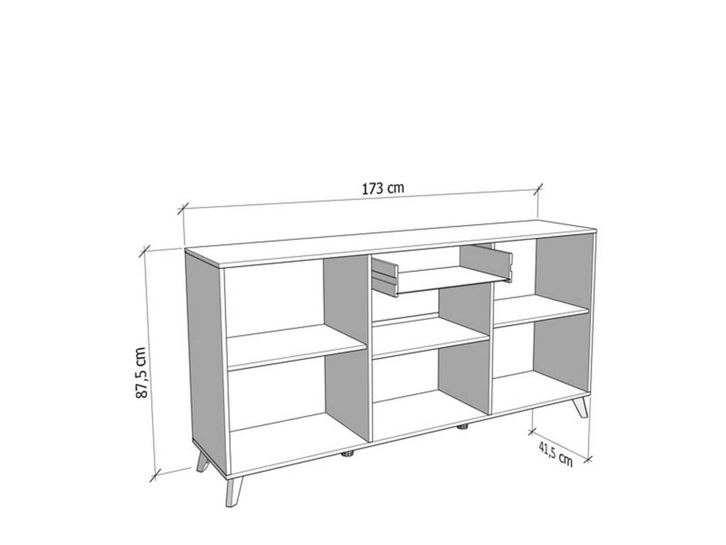 Madia Morlupo, Credenza un Cassetto, 173x41.5x87.5h cm Bianco