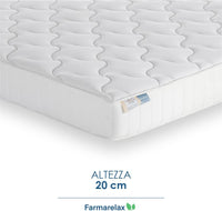 Materasso 80x190 h20 cm in memory foam adattivo doppio comfort spedito sottovuoto  antiacaro Farmarelax