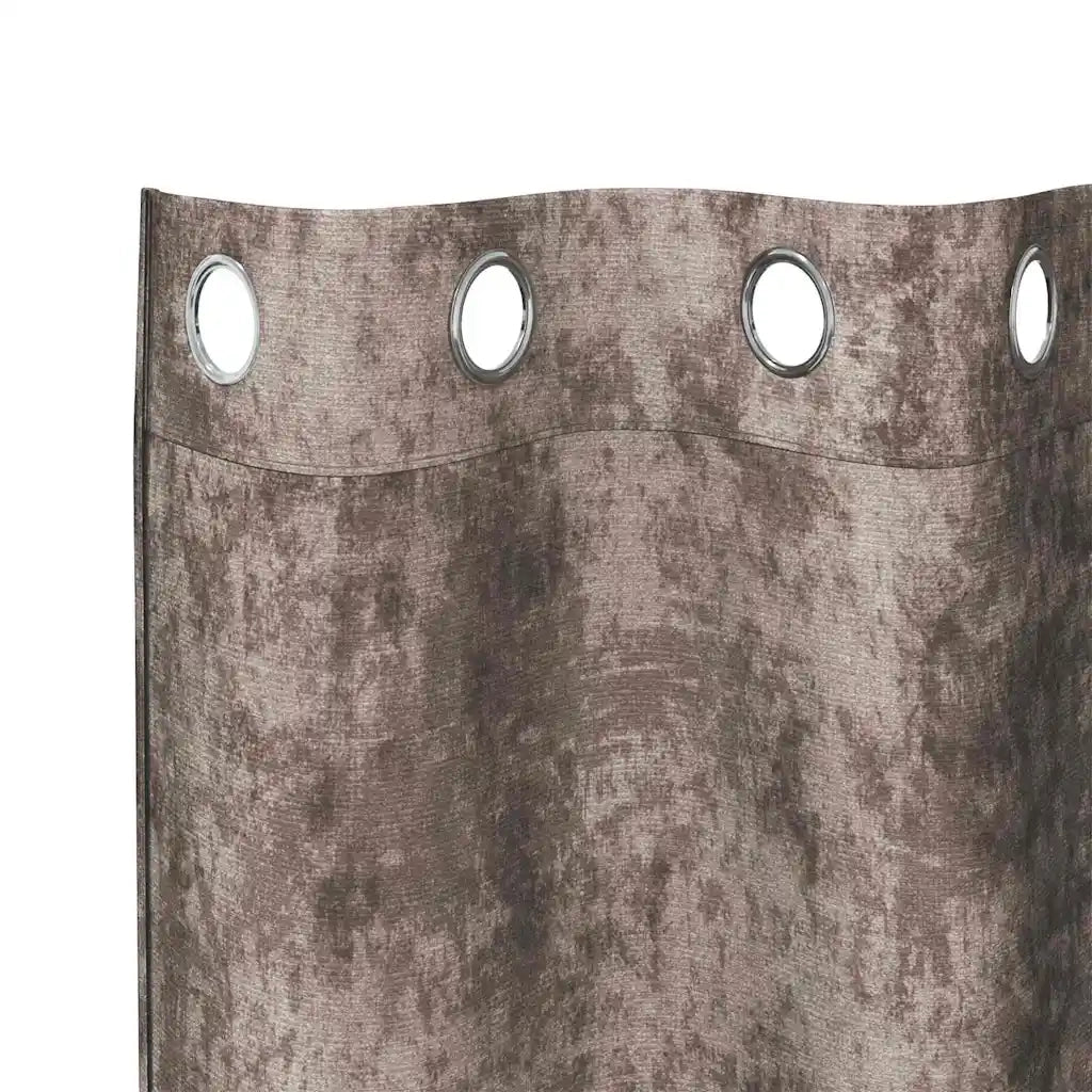 Tende in Velluto 2 pz Cappuccino 225 x 140 cm Velluto 4107670