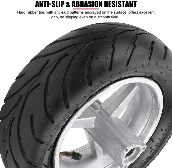 Set di protezione antiscivolo per ruote - Bicicletta - Pneumatici interni - Gomma rigida - Ruote anteriori e posteriori - Acciaio inossidabile - Ruota