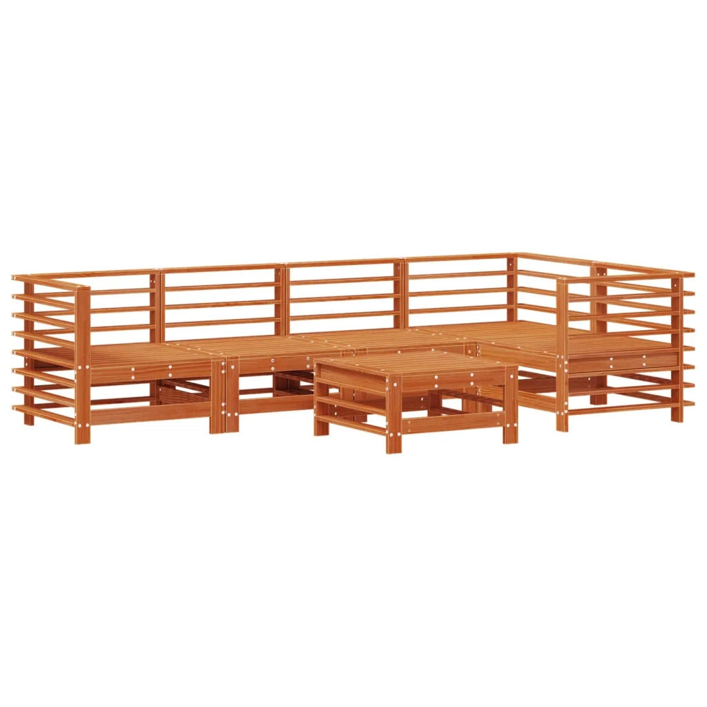 Set Lounge da Giardino 6 pcs Marrone Cerato