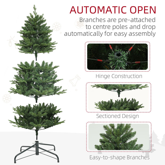 Albero di Natale Artificiale 180 cm 818 Rami con Apertura Automatica Verde