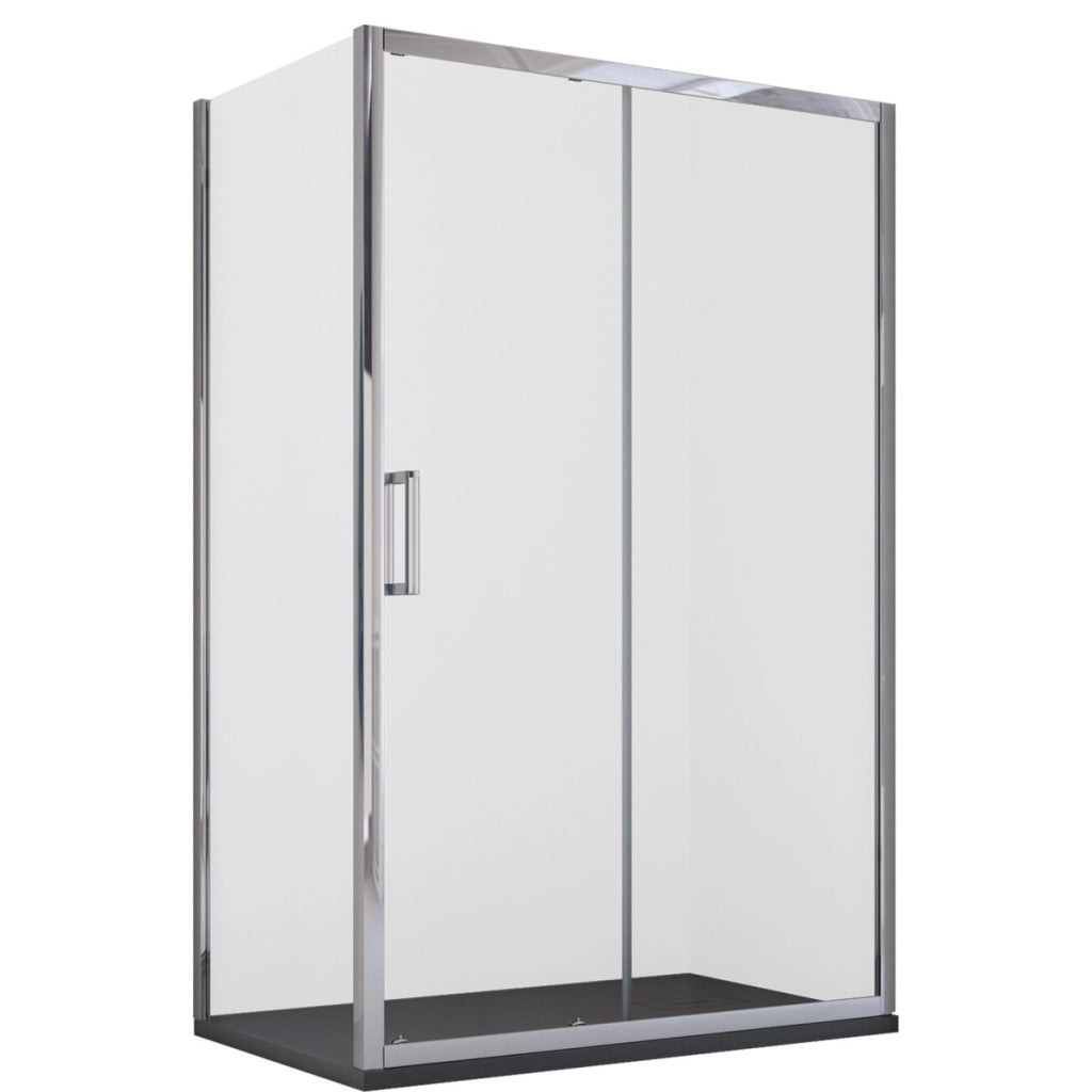 Box doccia due lati h190 anta scorrevole trasparente 6mm agatina, misura 70x140