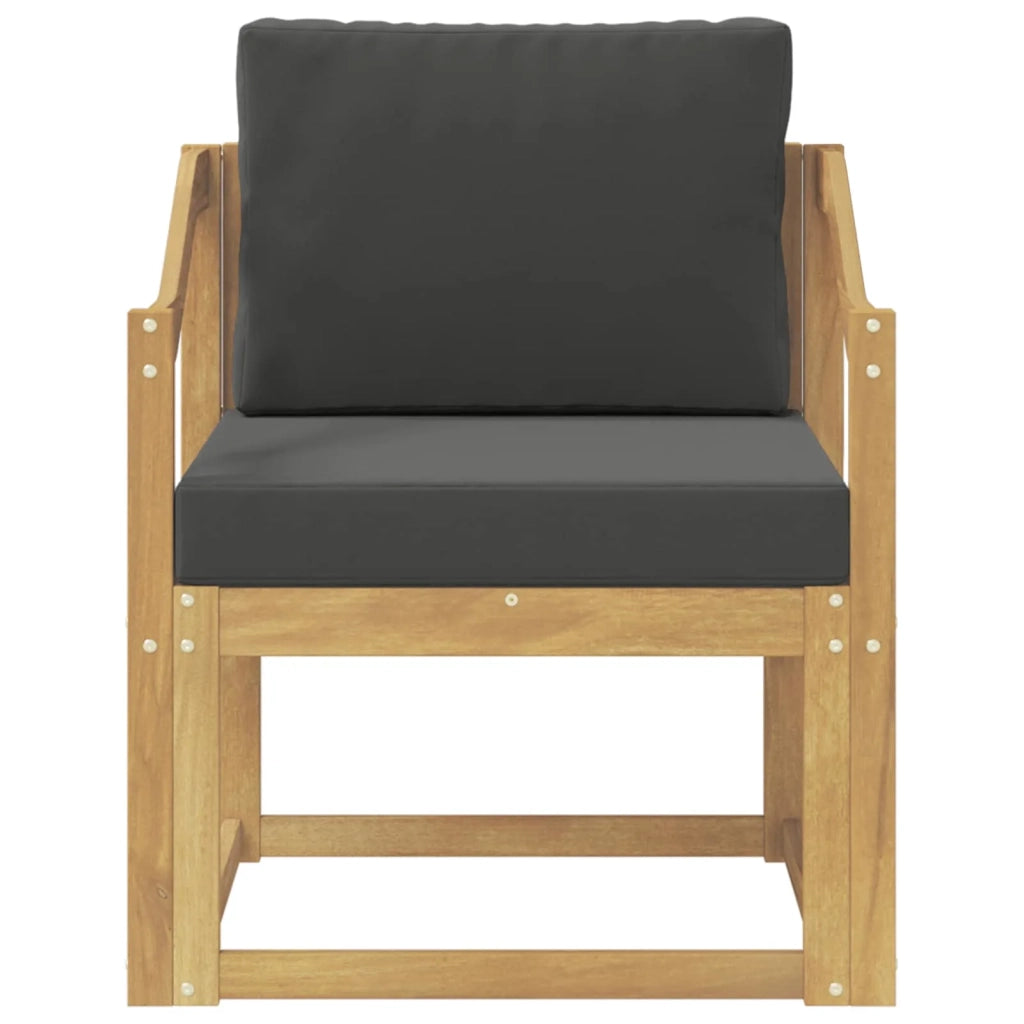 2 Pezzo Set di divani da esterno-Sofa da giardino Poliestere Bianco e Antracite 869124