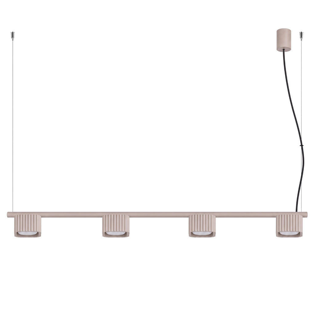 Lampadario RIFF 4 tortora Gx53