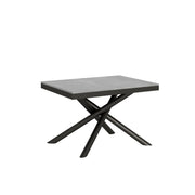Tavolo allungabile 90x120/380 cm Famas Evolution telaio Antracite - Cemento