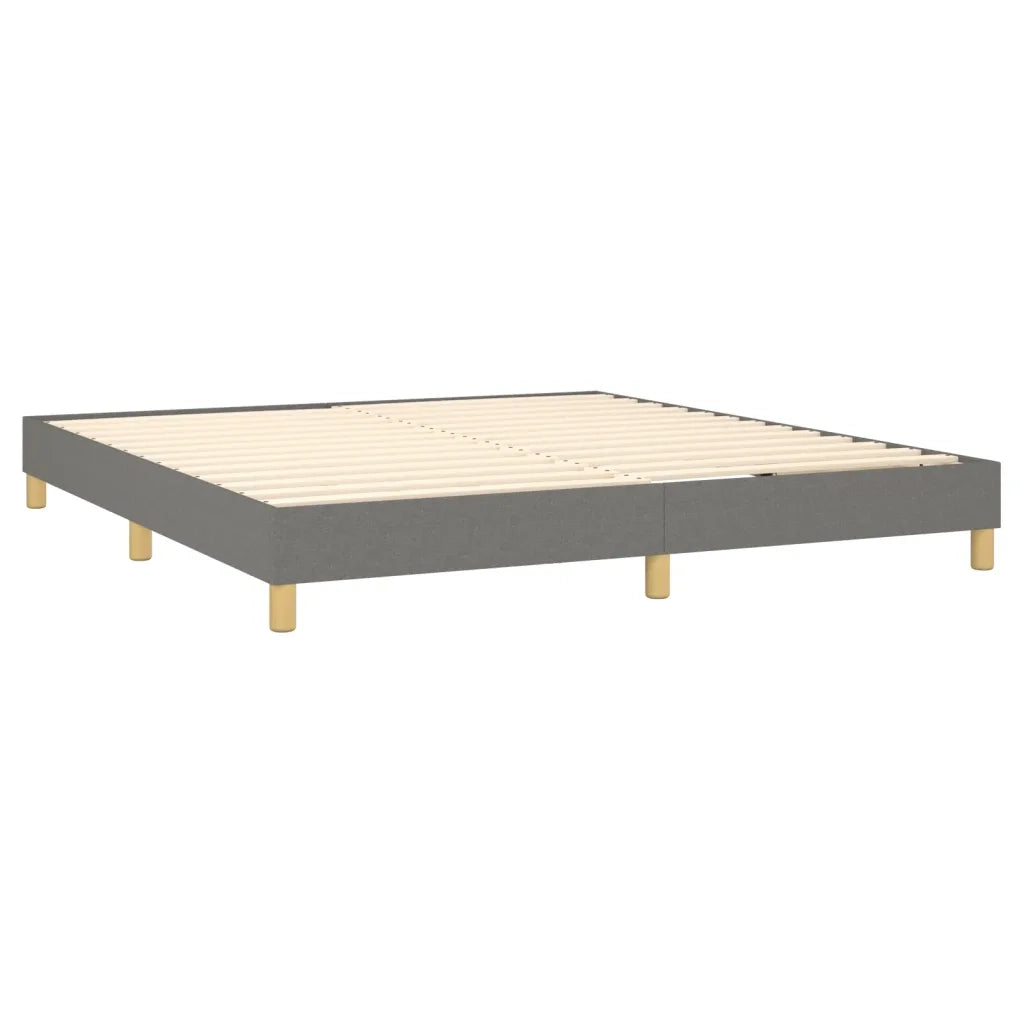 Giroletto a Molle con Materasso Grigio Scuro 180x200 cm Tessuto 3126982