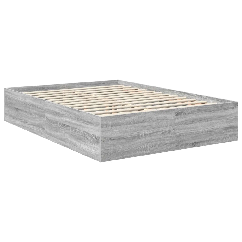Struttura del letto con testiera Grigio Sonoma 150 x 200 cm 3408660