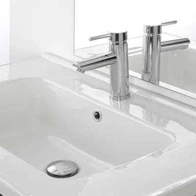 Set miscelatori lavabo e bidet cromato lucido con piletta click-clack  York