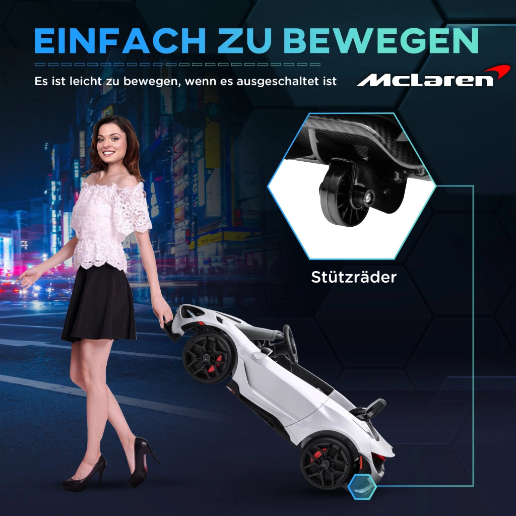 Auto elettrica bambini con ali e telecomando ¨C zephmum ¨C Bianco